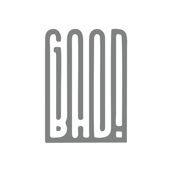 Good Bad Sticker17x17 Cm Gri ürün görseli 1