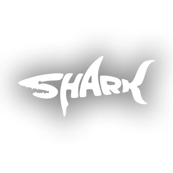 Shark Köpek Balığı Sticker 17x17 Cm Beyaz ürün görseli 1