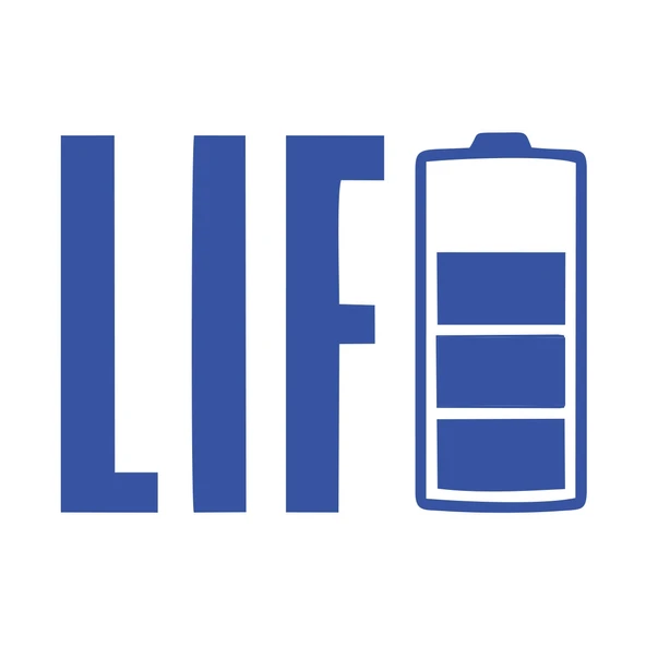 Life Batarya Sticker 17x17 Cm Mavi ürün görseli 1