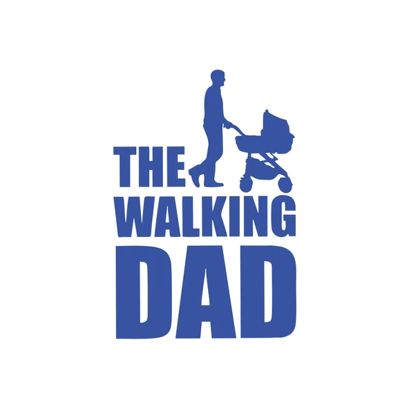 The Walking Dad Sticker 17x17 Cm Mavi ürün görseli 1