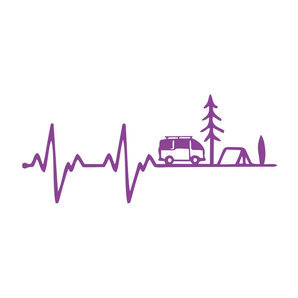 Ritim Karavan Sticker17x17 Cm Mor ürün görseli 1