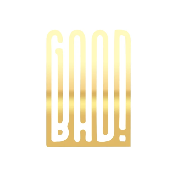 Good Bad Sticker17x17 Cm Gold ürün görseli 1