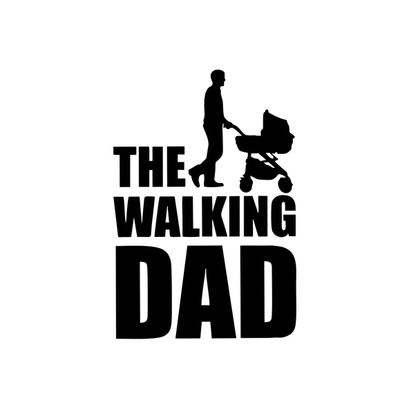 The Walking Dad Sticker 17x17 Cm Siyah ürün görseli 1