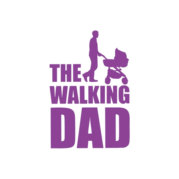 The Walking Dad Sticker 17x17 Cm Mor ürün görseli 1