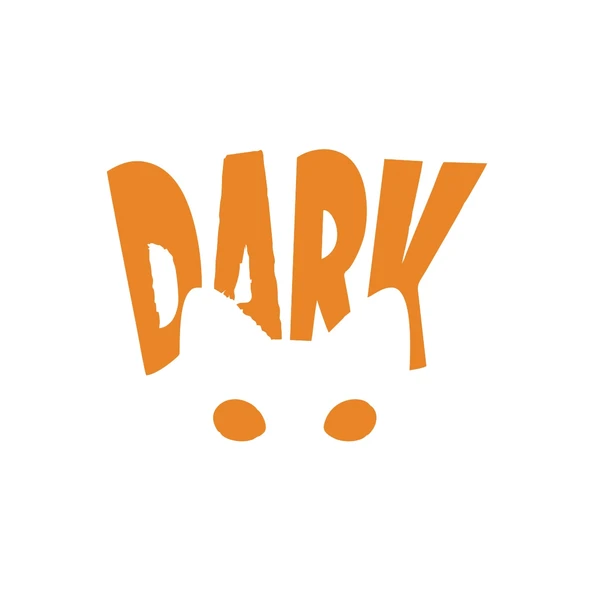 Dark Kedi Sticker 17x17 Cm Turuncu ürün görseli 1