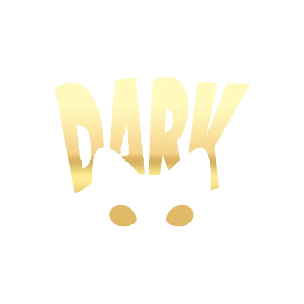 Dark Kedi Sticker 17x17 Cm Gold ürün görseli 1