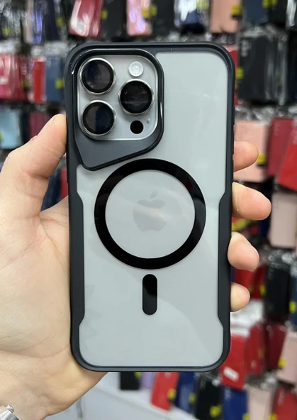 İphone 15 Plus T-Max MagSafe Uyumlu Siyah Silikon Kılıf - Resim 2