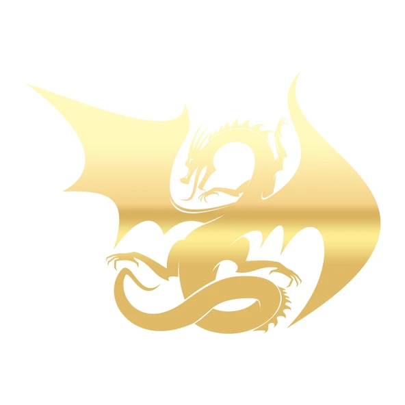 Ejderha Sticker 17x17 Cm Gold ürün görseli 1