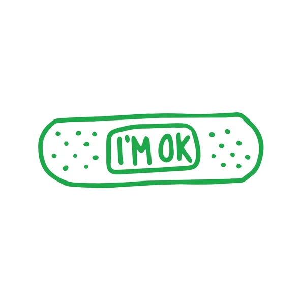 İm Ok Yarabandı Sticker17x17 Cm Yeşil ürün görseli 1