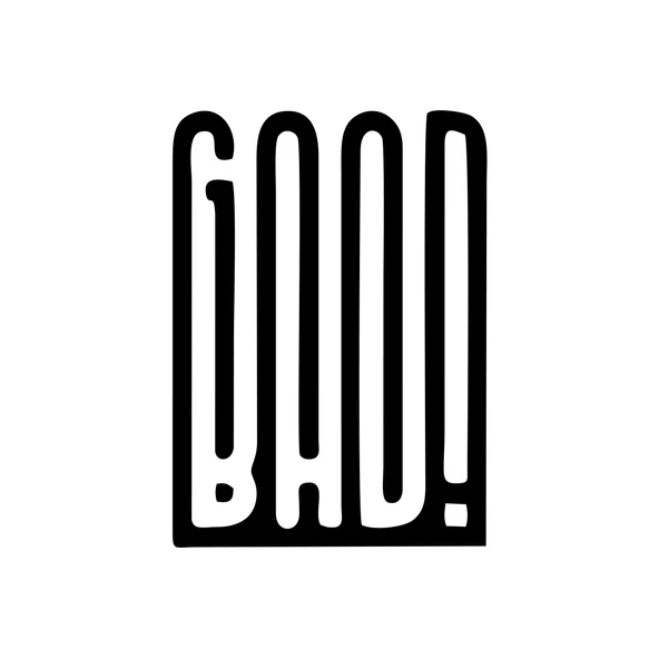 Good Bad Sticker17x17 Cm Siyah ürün görseli 1