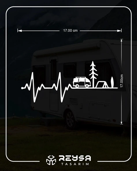Ritim Karavan Sticker17x17 Cm Beyaz ürün görseli 1