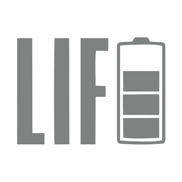 Life Batarya Sticker 17x17 Cm Gri ürün görseli 1