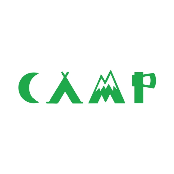 Camp Kamp Sticker17x17 Cm Yeşil ürün görseli 1