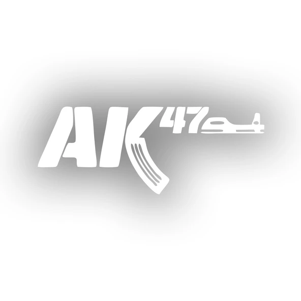 ak47 sticker17x17 Cm Beyaz ürün görseli 1