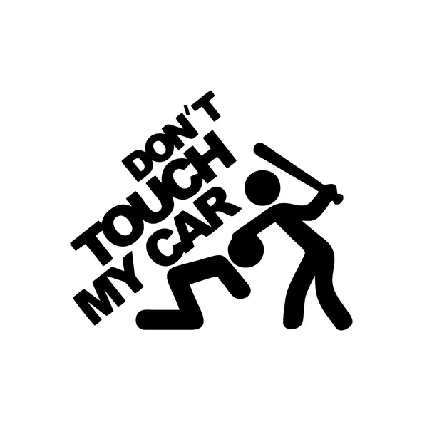 Dont Touch My Car Sticker17x17 Cm Siyah ürün görseli 1