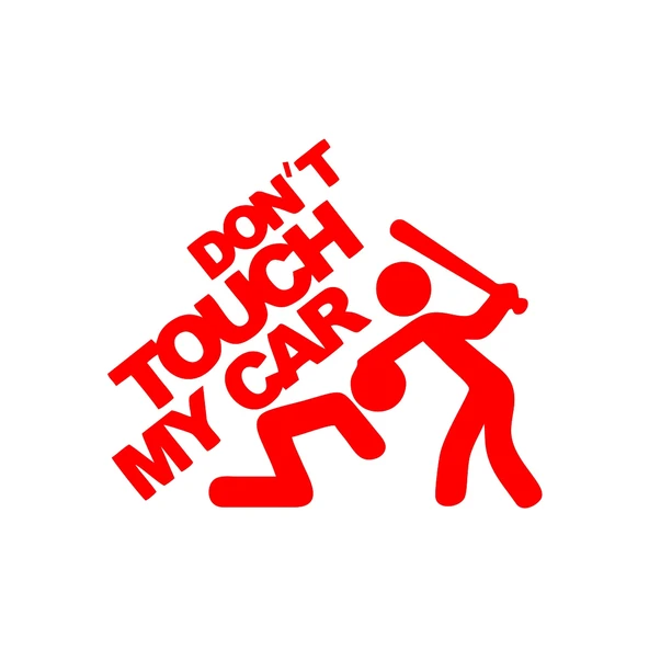 Dont Touch My Car Sticker17x17 Cm Kırmızı ürün görseli 1