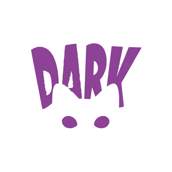 Dark Kedi Sticker 17x17 Cm Mor ürün görseli 1