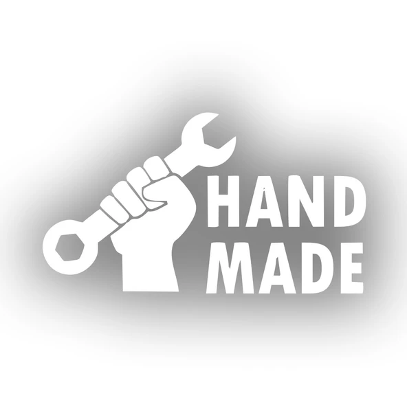 Hand Made Anahtar El Yapımı Sticker17x17 Cm Beyaz ürün görseli 1