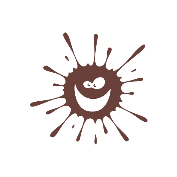 Splash Gülen Surat Sticker 17x17 Cm Kahverengi ürün görseli 1