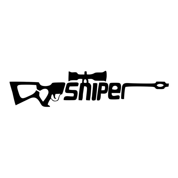 Sniper Sticker 17x17 Cm Siyah ürün görseli 1