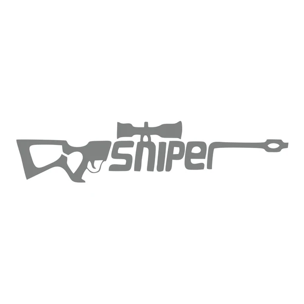 Sniper Sticker 17x17 Cm Gri ürün görseli 1
