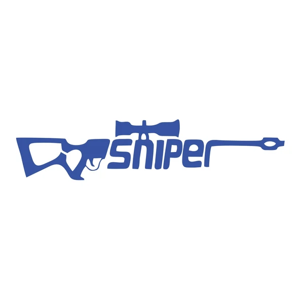 Sniper Sticker 17x17 Cm Mavi ürün görseli 1