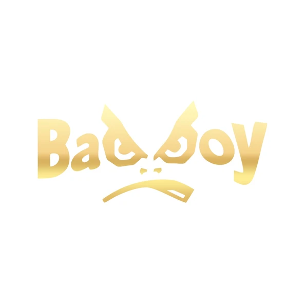 Badboy Kötü Çocuk Sticker17x17 Cm Gold ürün görseli 1
