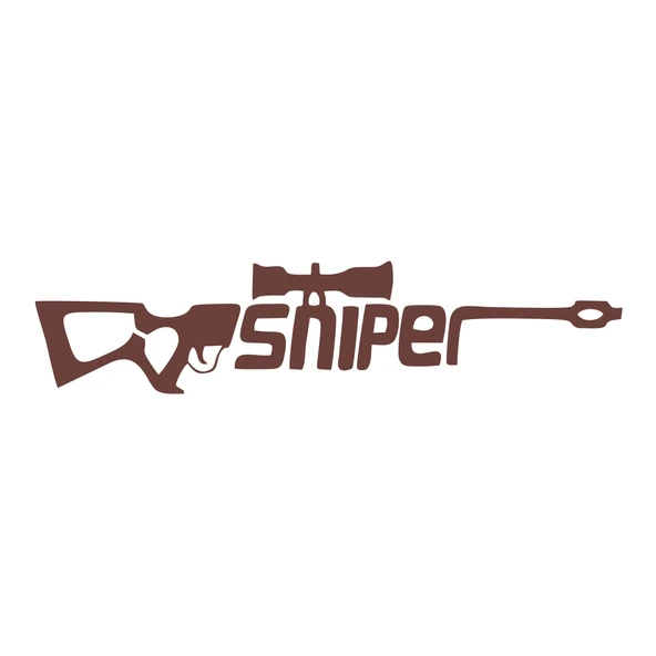 Sniper Sticker 17x17 Cm Kahverengi ürün görseli 1