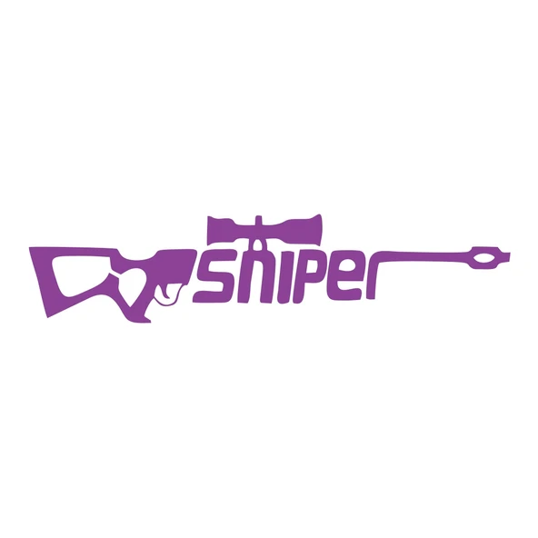 Sniper Sticker 17x17 Cm Mor ürün görseli 1