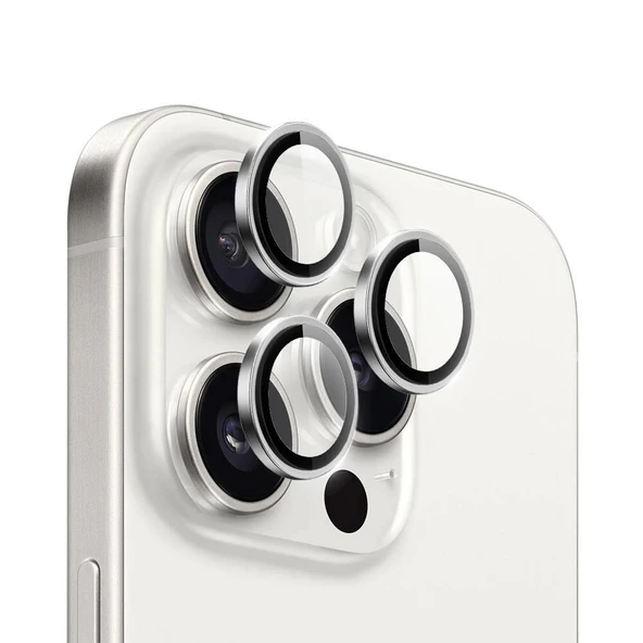 iPhone 16 Pro Ve 16 Pro Max Lens Koruyucu Sapphire Çizilmeye Karşı Dayanıklı Safir Kamera Lens Koruyucu ürün görseli 1