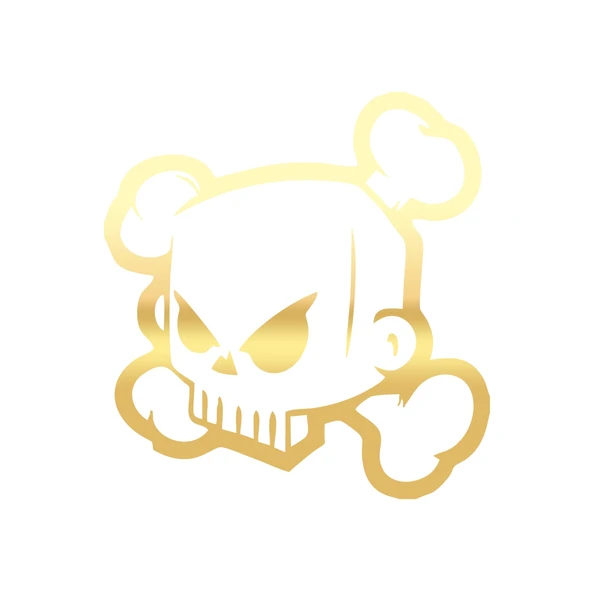 Kuru Kafa Sticker 17x17 Cm Gold ürün görseli 1