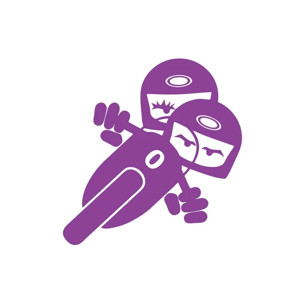Twin Racers Motorcu Sticker 17x17 Cm Mor ürün görseli 1