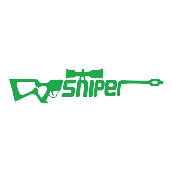 Sniper Sticker 17x17 Cm Yeşil ürün görseli 1