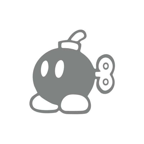 Ayaklı Bomba Sticker 17x17 Cm Gri ürün görseli 1