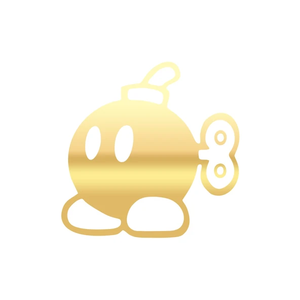 Ayaklı Bomba Sticker 17x17 Cm Gold ürün görseli 1
