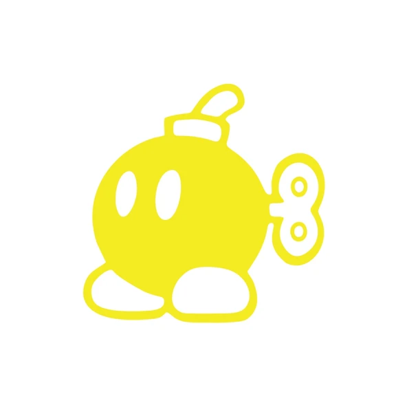 Ayaklı Bomba Sticker 17x17 Cm Sarı ürün görseli 1