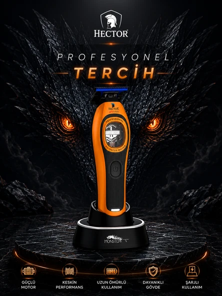 Hector Monster T Turuncu Saç ve Sakal Kesme Makinesi ürün görseli 1