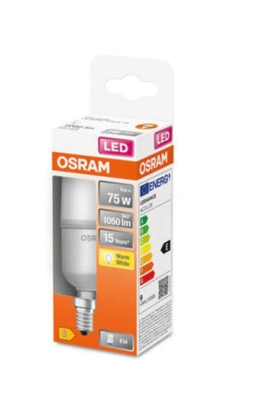 Osram Led Stick 9W 2700K 1055lm E14 Duy Sarı Işık Ampul ürün görseli 1