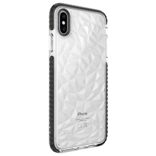 iPhone XS Max 6.5 Kılıf Buzz Köşeleri Airbagli Prizmatik Tasarım ürün görseli 1