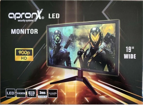 Apronx APX-NW19 900p 19" Led Vga+Hdmi Monitor ürün görseli 1