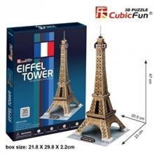 Cubic Fun 3D 35 Parça Puzzle Eyfel Kulesi - Fransa ürün görseli 1