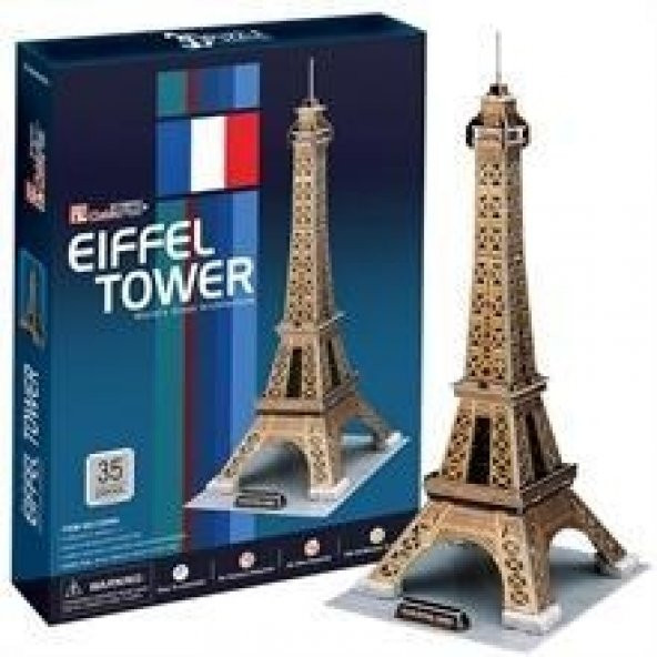 Cubic Fun 3D 35 Parça Puzzle Eyfel Kulesi - Fransa - Resim 3