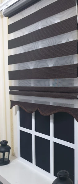 Zebra Stor Perde Kahverengi Etek Dilimli ST 001  Kahverengi 170 x 260 ürün görseli 1