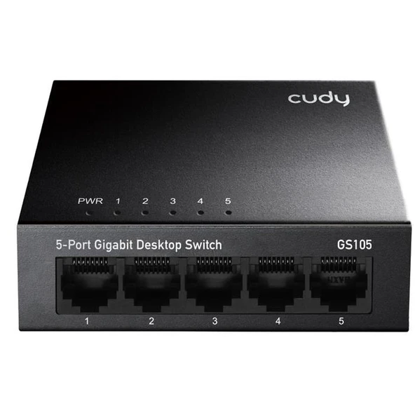 Cudy Gs105 5 Port 10/100/1000 Yönetilemez Desktop Metal Kasa Switch ürün görseli 1