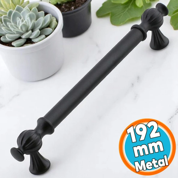 Mobilya Metal Kulp Mutfak Çekmece Dolap Dolabı Kapak Kulpları Kulbu Kulpu 192 mm Siyah 192 cm ürün görseli 1