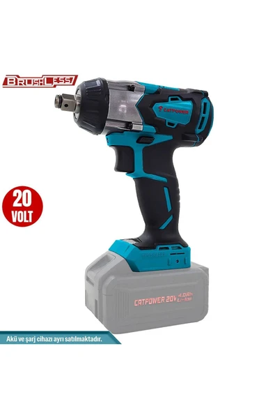 CATPOWER KÖMÜRSÜZ AKÜLÜ SOMUN SIKMA VE TORKLU VİDALAMA 1/2'' 20V 2.0Ah /4.0Ah ürün görseli 1