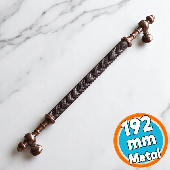 Mobilya Mutfak Çekmece Dolap Dolabı Kulpu Kulbu Kulpları Eskitme Antik Bakır Metal 192 mm ürün görseli 1