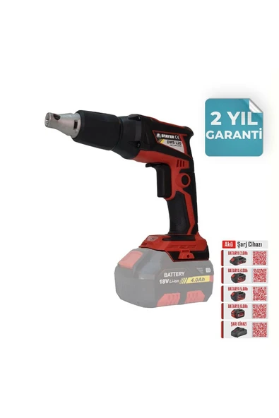 STAYER KÖMÜRSÜZ AKÜLÜ ALÇIPAN VİDALAMA 18V Li-ion 2.0Ah/4.0Ah/5.0Ah ürün görseli 1