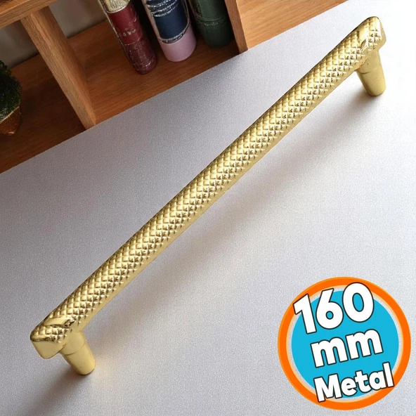 Mobilya Mutfak Çekmece Dolabı Dolap Kapak Kulpları Kulbu Kulpu 16 cm 160 mm Altın Metal Kulp ürün görseli 1