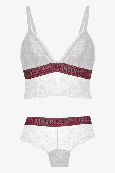 Koza Danger Yazılı Süngerli Bralet Takım - 80227 ürün görseli 1